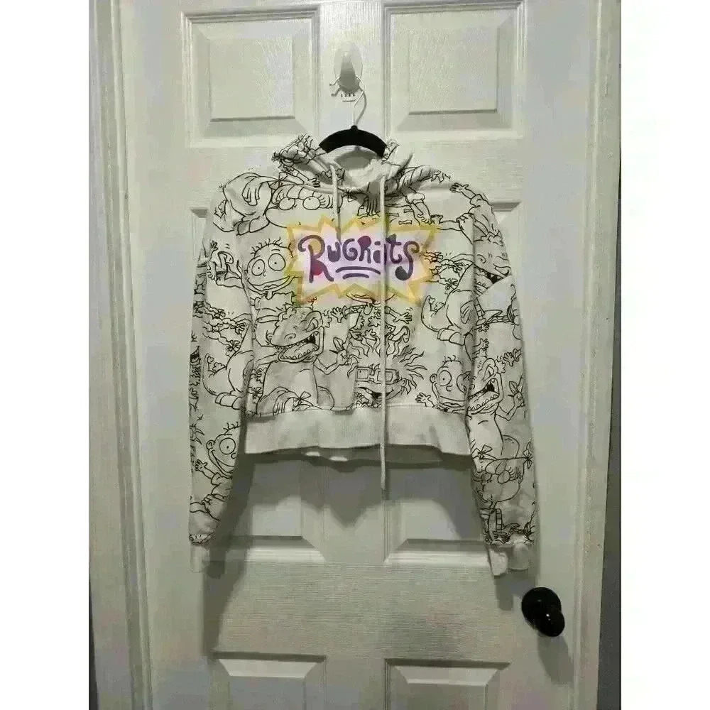 Rugrats Cropped Hooded‎ Fleece Size Medium Nickelodeon